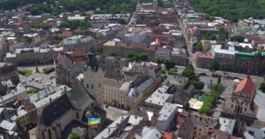 Lviv uçak pazarı kullanarak çevrenin yayılma alanı kuşbakışı.