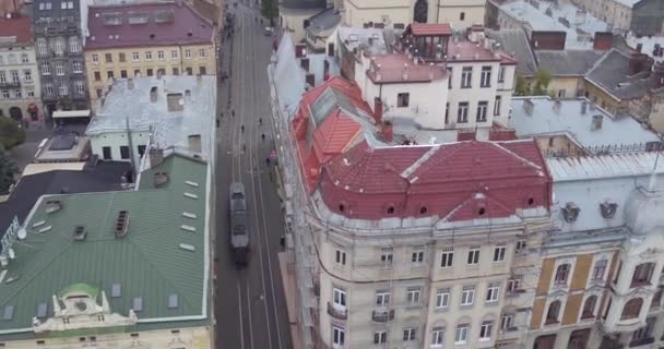 Luftaufnahmen von einem kleinen zentralen Teil Europas — Stockvideo