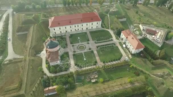 Tiro aéreo do castelo de Zolochiv — Vídeo de Stock