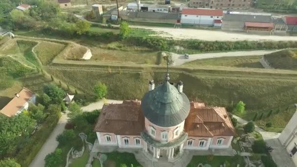 Aerial shooting of the Zolochiv castle — Stock Video