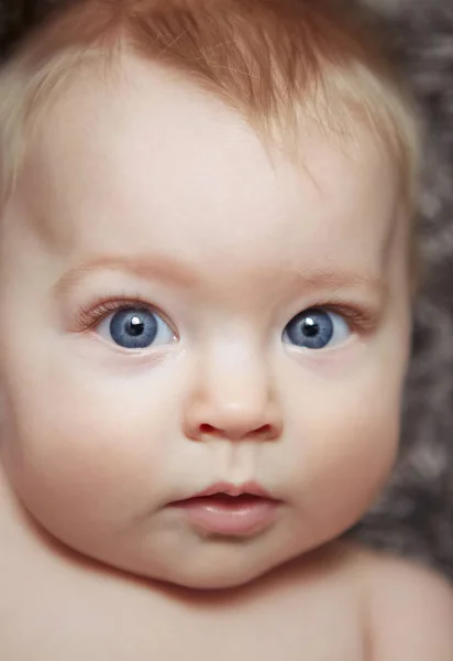 Close-up portrait of a beautiful cute adorable baby — Stock Photo, Image