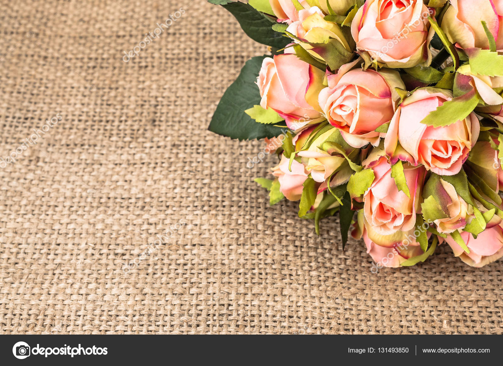Download Pink roses on rustic background. Flowers frame, floral ...
