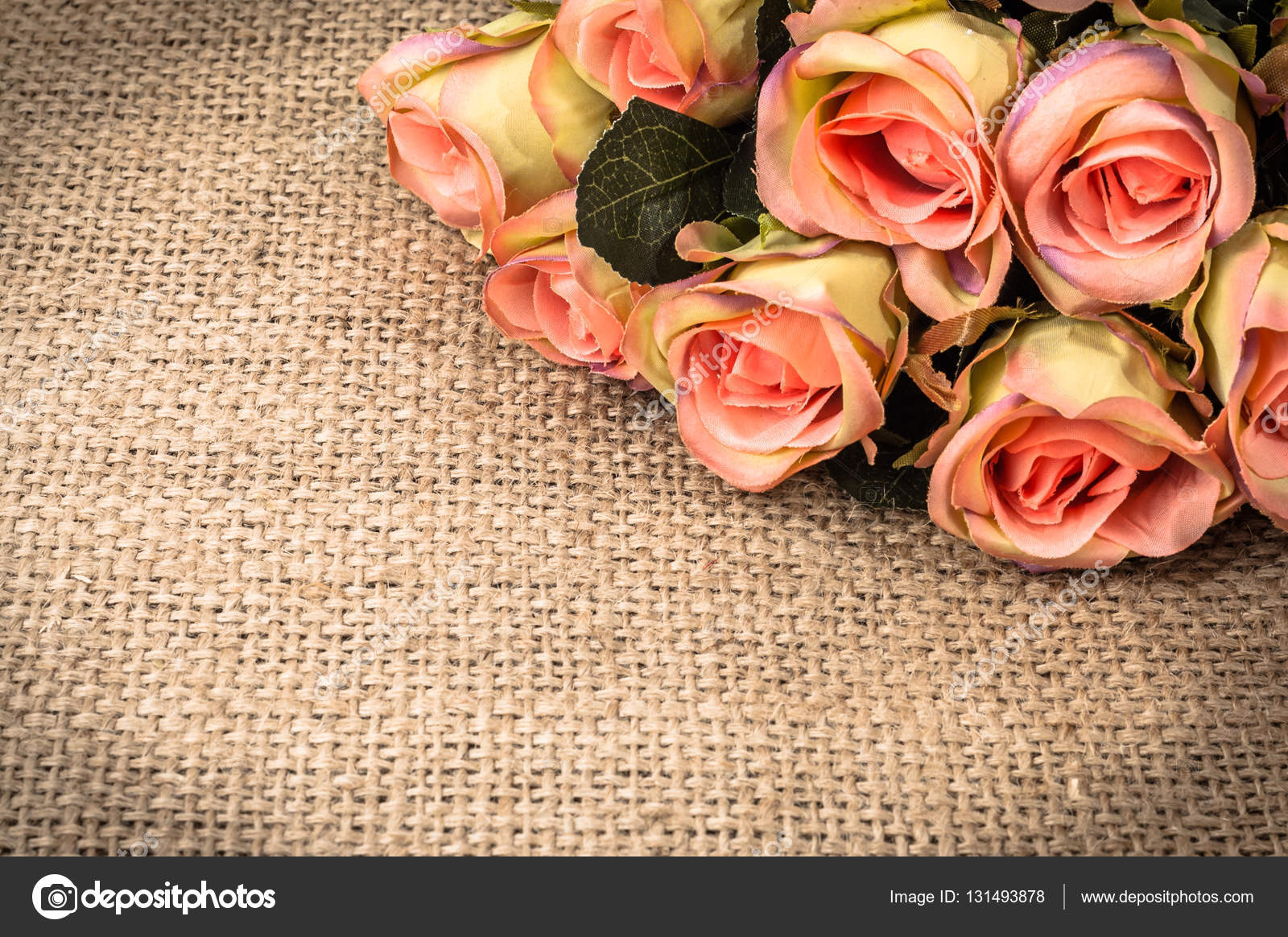 Download Pink roses on rustic background. Flowers frame, floral ...