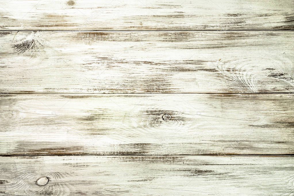 White wood background texture from wooden planks.