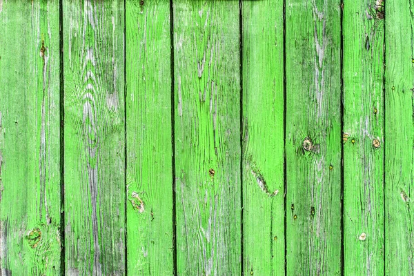 stock image Green wood background texture from old wooden planks, flaking paint, paint peel and cracks.