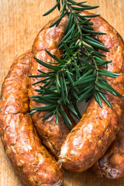 Embutidos de cerdo, carne ahumada — Foto de Stock