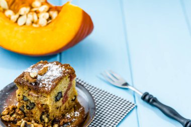 Şükran günü, ev yapımı pişirme kavramı için kabak pasta