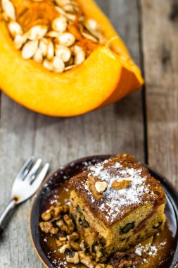 Şükran günü, ev yapımı pişirme kavramı için kabak pasta