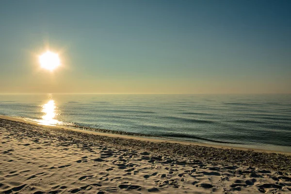 Prachtige Zonsondergang Het Strand Zomer Landschap — Stockfoto