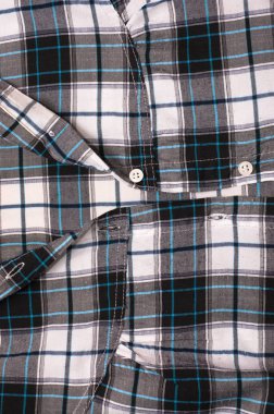 Damalı, siyah-beyaz Tekstil doku, düğmeleri gömlek, arka plan