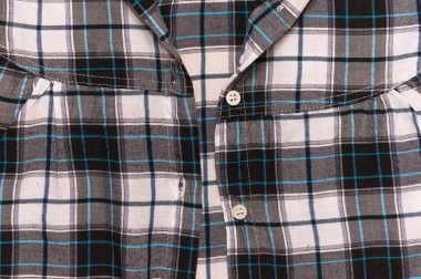 Damalı, siyah-beyaz Tekstil doku, düğmeleri gömlek, arka plan