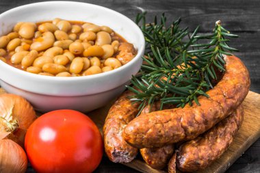 Domates Sos, sağlıklı soslu Fırında fasulye yeme, kavram pişirme