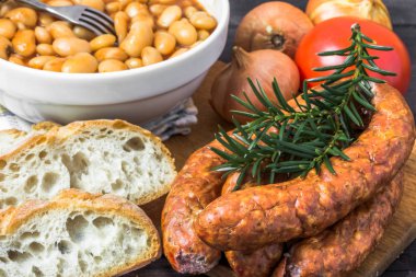 Domates Sos, sağlıklı soslu Fırında fasulye yeme, kavram pişirme