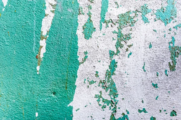 Vieille peinture écaillée sur fond béton, texture murale — Photo