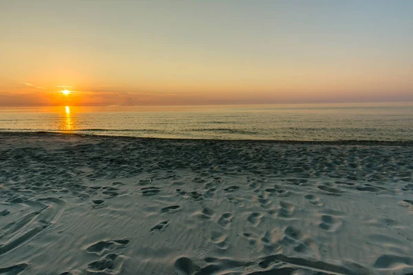 Prachtige Zonsondergang Het Strand Zomer Landschap — Stockfoto