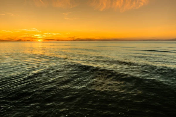 Beautiful sunset over sea, wallpaper, summer, landscape, Poland — Stock Photo, Image