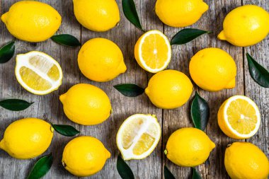 Pazar tablo, düz taze limon lay, ek yükü