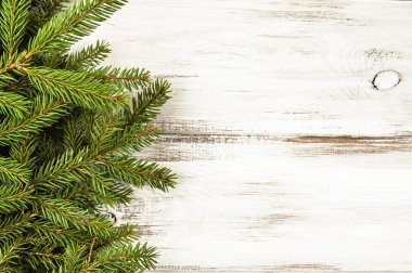 Yeşil çam ağacı, Noel arka plan, metin için boş yer