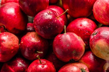 Kırmızı elma arka plan, taze elma meyve, doğal textu yığını