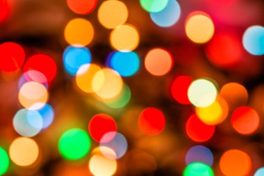 Noel ışık arka plan, bokeh ışıkları ile bulanıklık desen