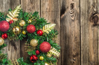 Ahşap Kapıda asılı süs Noel çelenk