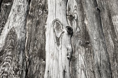 Ahşap doku, ahşap arka planlar. Eski kulübeler budaklı, vintage panolardan