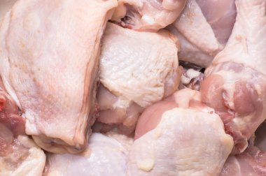 Çiğ kanatlı eti, tavuk budu, arka plan