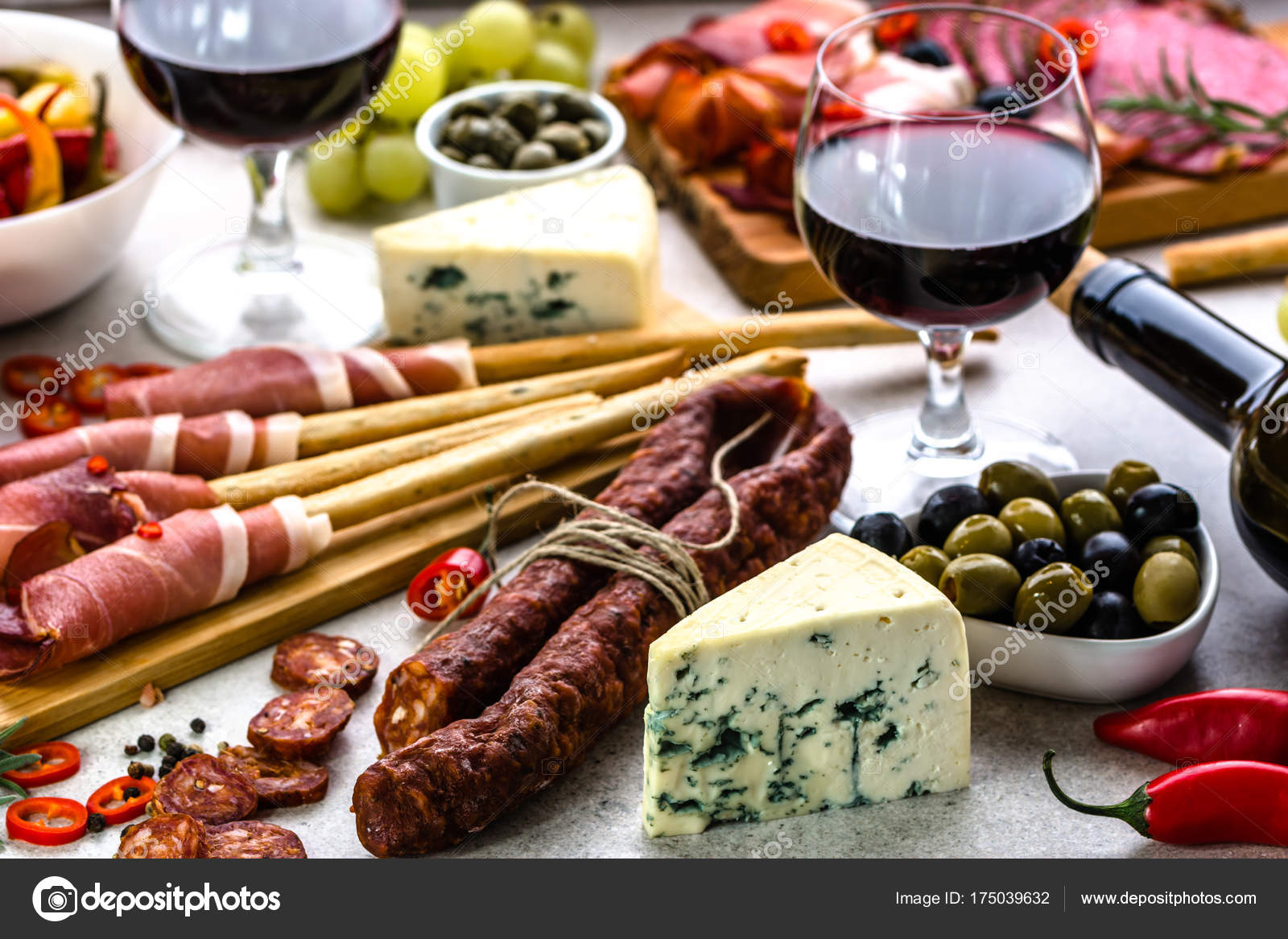 Traditional Spanish Tapas Bar Or Wine Snack Set On Table Food Selection Mediterranean Diet Stock Photo Image By C Alicjane 175039632