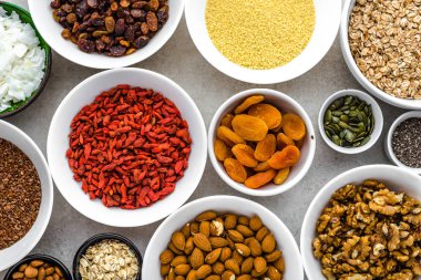 Kahvaltı, Masa, Gıda seçimi, vejetaryen diyet kavramı üzerinde sağlıklı superfood maddeler