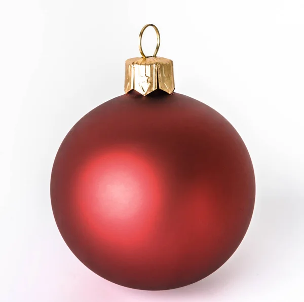 Christmas ball, red ornament isolated on white background Royalty Free Stock Photos