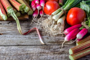 Yerel Market, sağlıklı Vejetaryen yiyecekler kavramı sebze çeşitleri