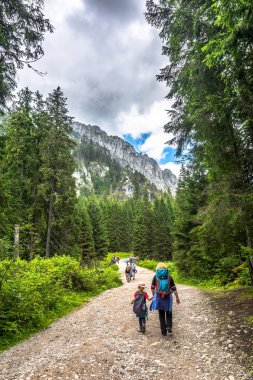 Zakopane, Polonya - 15 Ağustos 2016: Dağ yürüyüşçüler hiking trail turizm Polonya Tatra Dağları, Tarih