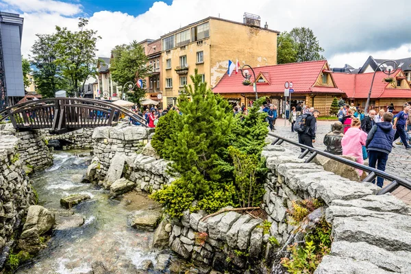 Zakopane Polonia Agosto 2016 Temporada Turística Zakopane Centro Ciudad Calle —  Fotos de Stock