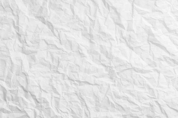 Gyűrött papír textúra, fehér háttér absztrakt — Stock Fotó