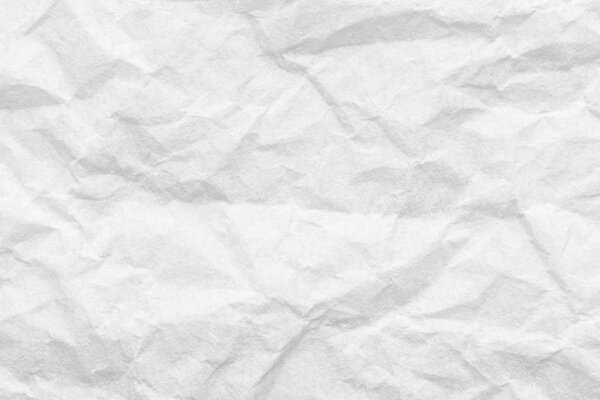 Cresed paper, white background texture