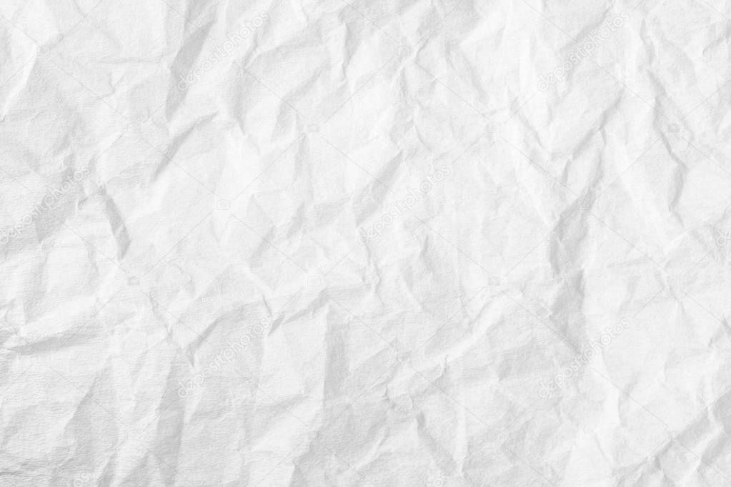 Creased paper texture, white background abstract