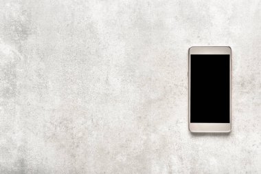 Hareket eden telefon ile siyah ekran, cep telefonu mockup