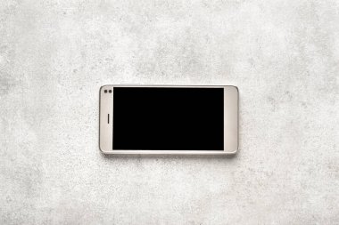 Siyah dokunmatik ekran, kablosuz teknoloji kavramı ile hareket eden smartphone