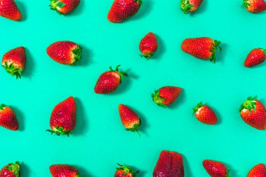 Kırmızı çilek, meyve deseni, meyve, düz ile doğal doku lay, ek yükü