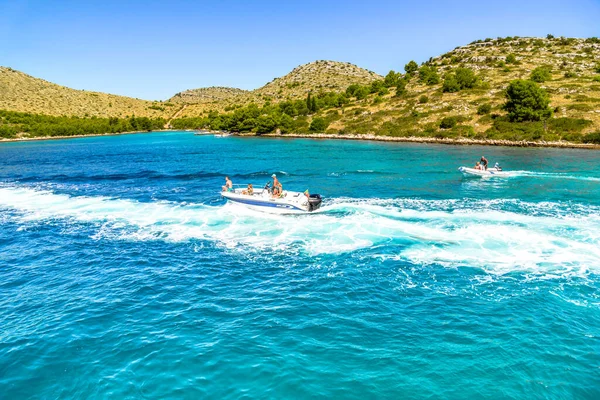 Archipiélago Kornati Dalmatia Croacia Aug 2019 Crucero Barco Motor Mar — Foto de Stock