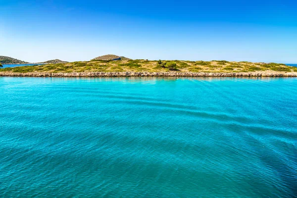 Lagoa Mediterrânea Com Água Azul Turquesa Mar Costa Croácia Conceito — Fotografia de Stock