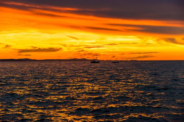 Background Landscape Sunset Sea View Beach Zadar Dalmatia Croatia — Stock Photo, Image