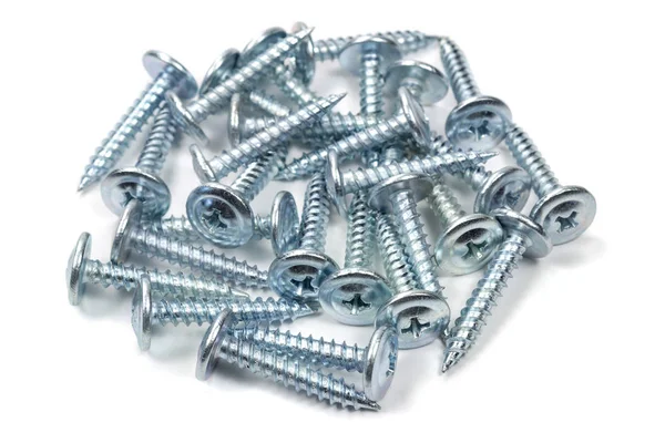 Vidaları metal beyaz bir arka plan üzerinde tespit etmek