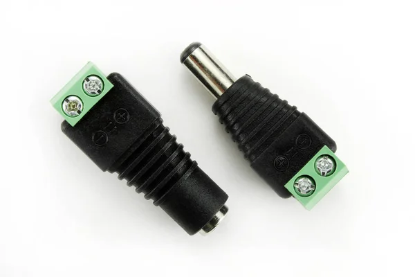 Power supply connector on a white background — Stock Photo, Image