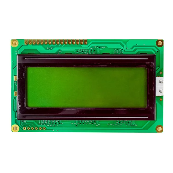 Green LCD display isolated on a white background — Stock Photo, Image