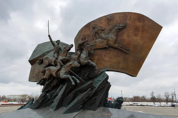 Moskva, Russland - 22. mars 2018: Monument for the Heroes of the First World War på Poklonnaya Hill i Moskva – stockfoto