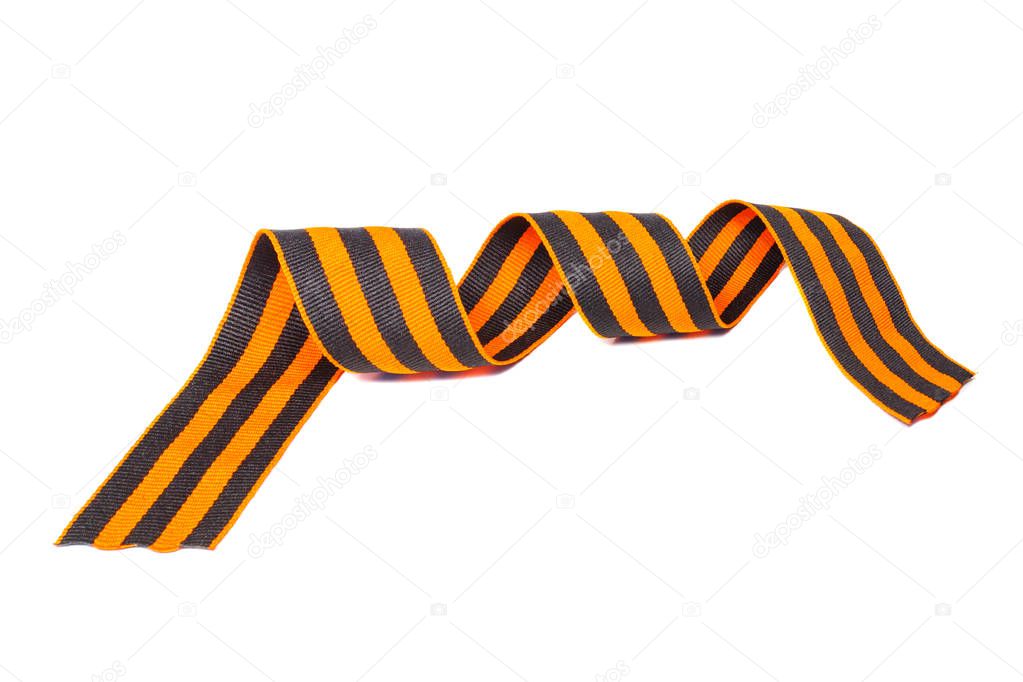 St. George's ribbon isolated on white background. May 9 day of victory in the great Patriotic war of 1941-1945