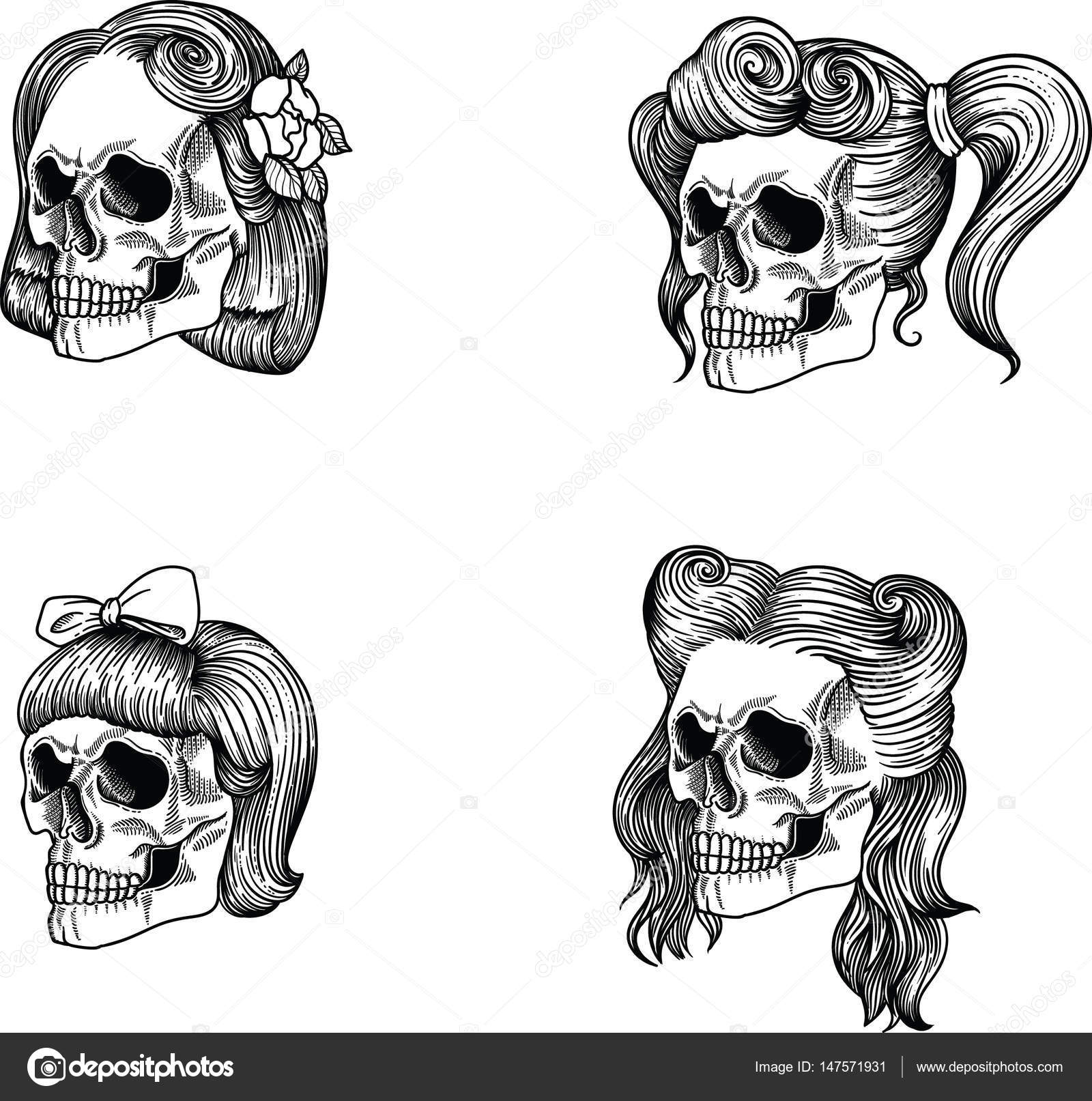 Download Psychobilly girl hairstyles | Stylish Female skull girl and lady, Female skull maiden, Female ...