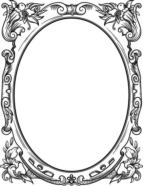 A beautiful antique frame with fruits , for a document, certificate, or any other vintage old design. Empty inside, located on a white separate background — Stock Vector