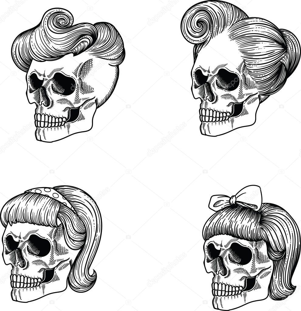 Download Female skull girl, Female skull lady, Female skull maiden, Female skull lass, Female skull ...